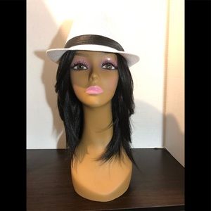 Gently used synthetic wig with side part